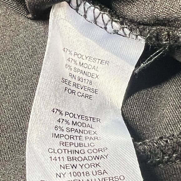 NWOT Truth By Republic black Modal Balloon Sleeve V Neck Sweatshirt Sz M - Picture 9 of 9